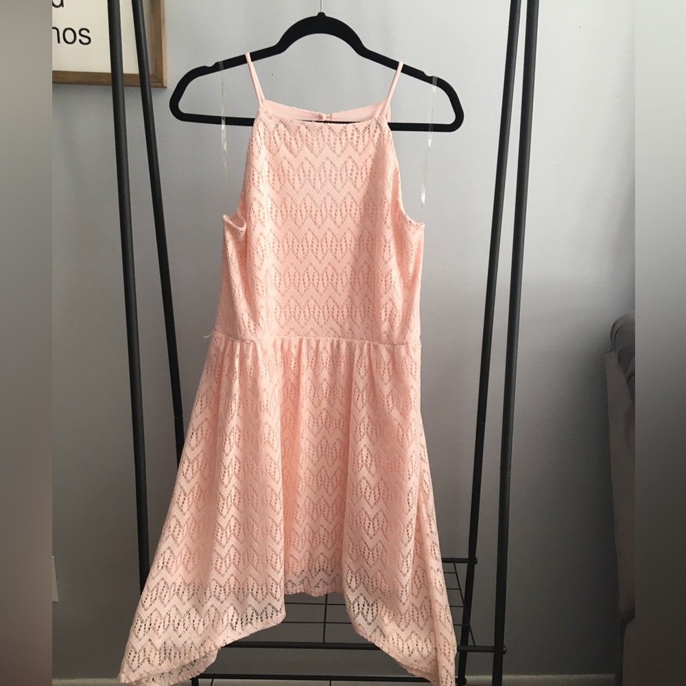 No Boundaries Pink High Neck Dress, XL
